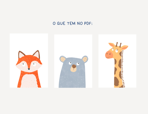 Poster Decorativo de Animais - Imagem 5
