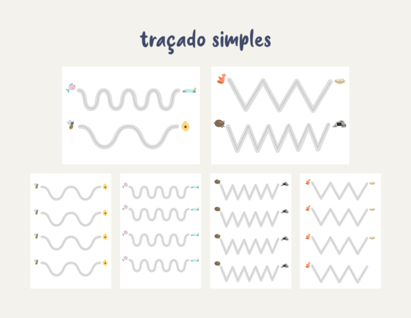 Traçando Números e Letras e Linhas Pacote de atividade - Imagem 2