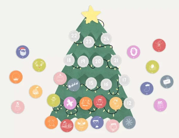 Calendário do Advento Árvore de Natal