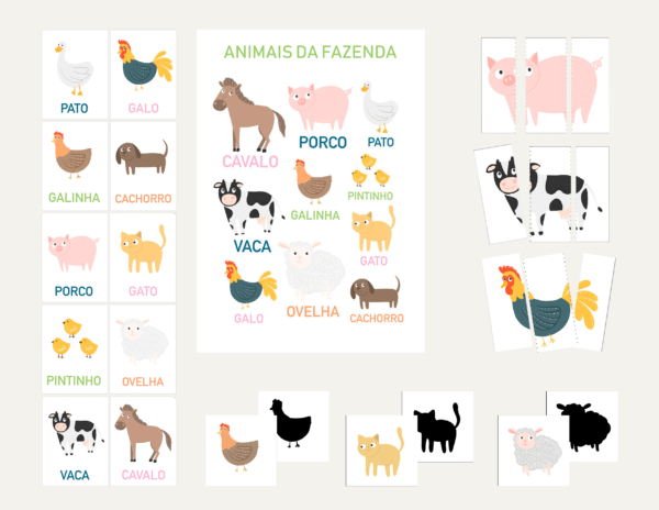 Animais que vivem na fazenda