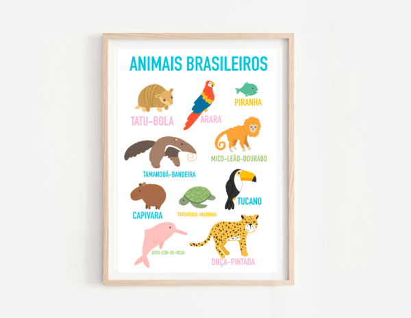 Poster dos Animais Brasileiros