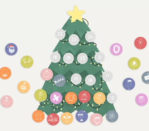 Calendário do Advento Árvore de Natal