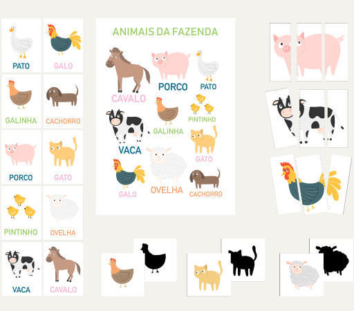 Animais que vivem na fazenda
