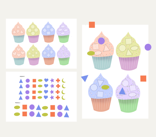 Decorando Cupcakes com Formas Goemétricas