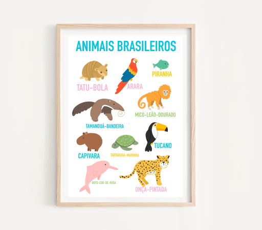 Poster dos Animais Brasileiros